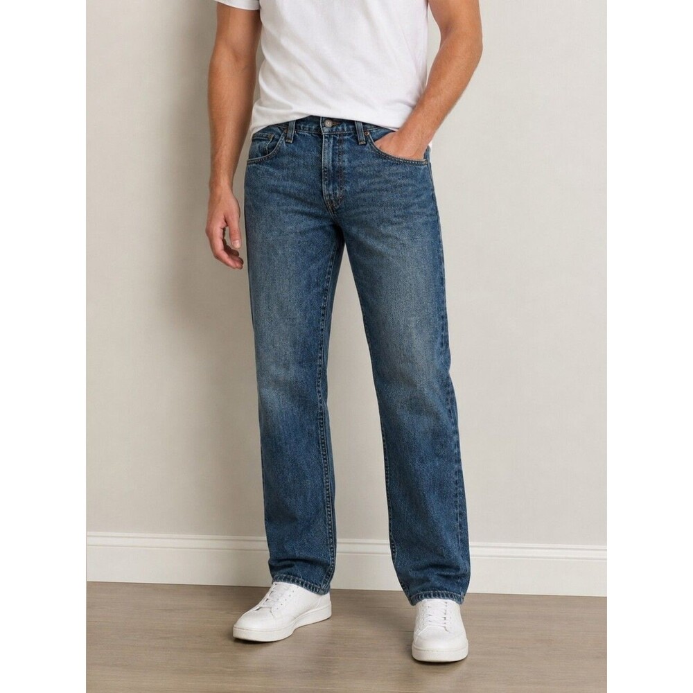 AMERICAN EAGLE Original Streigh Men's Blue Denim Jeans Y2k 31/32 zip fly pockets
